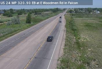US-24 & E Woodmen Rd traffic camera, view east, Falcon, Colorado