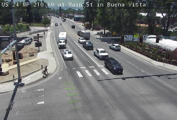 US-24 & Main St traffic camera, view north, Buena Vista, Colorado