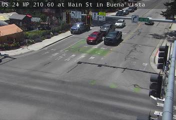 US-24 & Main St traffic camera, view south, Buena Vista, Colorado