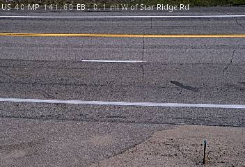 US 40 MP 141.60 EB : 0.1 mi W of Star Ridge Rd — Looking at Roadway road camera