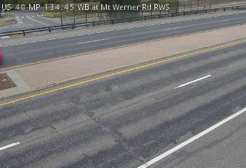 US 40 MP 134.45 WB at Mt Werner Rd — Looking at Road Surface road camera