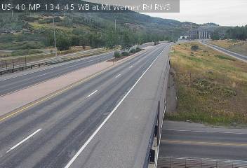 US 40 MP 134.45 WB at Mt Werner Rd — Looking West road camera