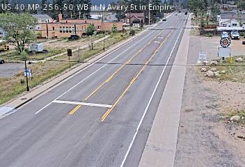US-40 & N Avery St traffic camera, view west, Empire, Colorado