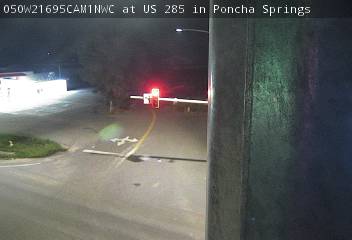 US 50 MP 216.95 WB at US 285 in Poncha Springs — Looking East road camera