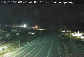 US 50 MP 216.95 WB at US 285 in Poncha Springs — Looking South road camera