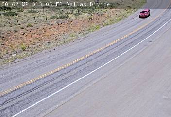 CO-62 & Dallas Divide traffic camera, view east, Ridgway, Colorado