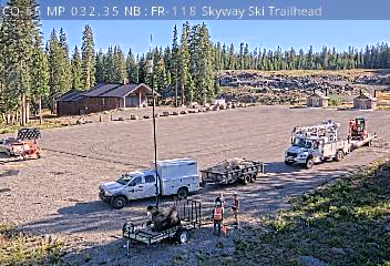 CO-65 032.35 NB FR-118 Skyway Ski Trailhead — Parking Lot road camera