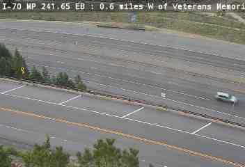I-70 MP 241.65 EB @ 0.6 miles W of Veterans Memorial Tunnels