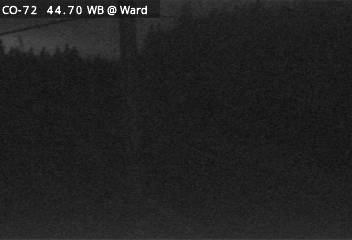 CO 72 MP 044.75 WB : 0.7 miles W of Brainard Lake Rd in Ward — Looking East road camera
