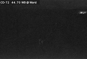 CO 72 MP 044.75 WB : 0.7 miles W of Brainard Lake Rd in Ward — Looking West road camera
