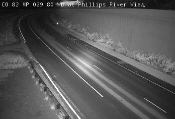 CO 82 MP 029.80 WB at Phillips River View — Looking East road camera