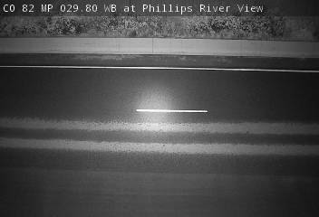 CO 82 MP 029.80 WB at Phillips River View — Looking at Road Surface road camera