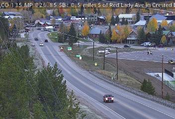 CO 135 MP 026.85 SB : 0.5 miles S of Red Lady Ave in Crested Butte — Looking North road camera