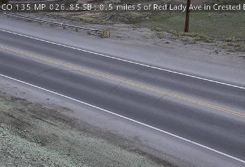 CO 135 MP 026.85 SB : 0.5 miles S of Red Lady Ave in Crested Butte — Looking at Road Surface road camera