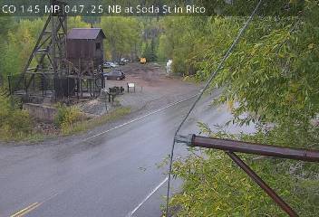 CO 145 MP 047.25 NB at Soda St in Rico — Looking North road camera