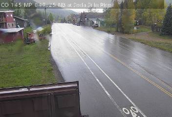 CO 145 MP 047.25 NB at Soda St in Rico — Looking South road camera