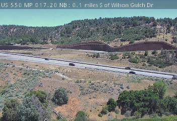 US-550 & Wilson Gulch Dr traffic camera, view north, Durango, Colorado