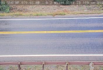 US 550 MP 070.65 NB : 0.2 miles W of CO 110 in Silverton — Looking West road camera