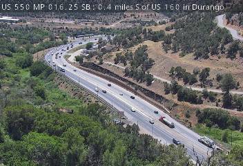 US-550 & US 160 traffic camera, view south, Durango, Colorado