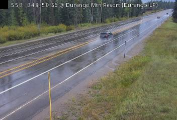 US 550 MP 048.60 SB : 0.6 miles S of Purgatory Blvd — Looking South road camera