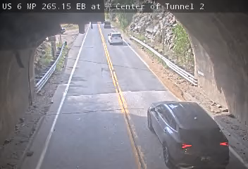 US-6 & W Center of tunnel 2 traffic camera, view east, Beaver Brook