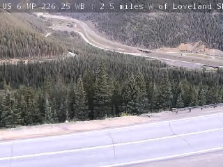 US 6 MP 226.25 WB : 2.5 miles W of Loveland Ski Area 2 road camera
