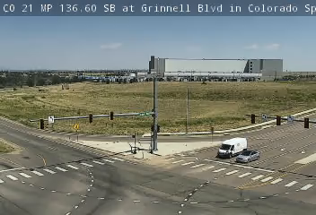 CO-21 & Grinnell Blvd traffic camera, view south, Colorado Springs, Colorado