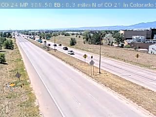 CO-24 & CO 21 traffic camera, view east, Colorado Springs, Colorado