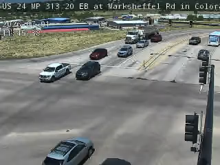 US-24 & Marksheffel Rd traffic camera, view east, Colorado Springs, Colorado