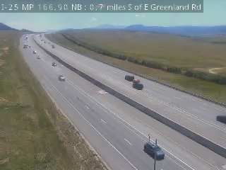 I-25 & E Greenland Rd traffic camera, view north, Larkspur, Colorado
