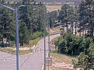 I-25 & Larkspur Chain Station traffic camera, view north, Larkspur, Colorado