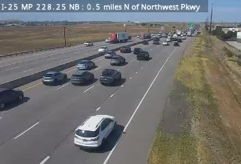 I-25 & Northwest Pkwy traffic camera, view north, Brighton