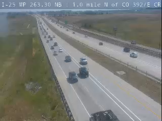 I-25 & CO 392 traffic camera, view north, Loveland