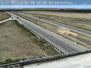I-25 & CR 44 traffic camera, view south, Ludlow