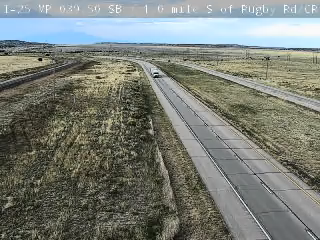 Live traffic camera: I-25 MP 039.50 SB : 1.0 mile S of Rugby Rd/CR 310.2 in Lynn