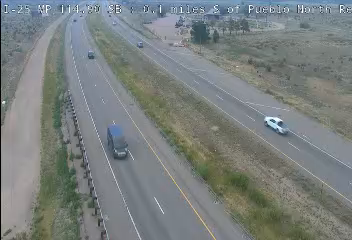 I-25 & Pueblo North Rest Area traffic camera, view south, Pueblo West, Colorado