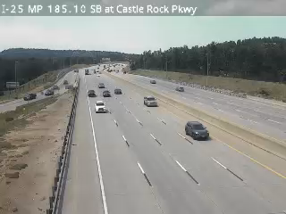 I-25 & Castle Rock Pkwy traffic camera, view south, Castle Rock, Colorado