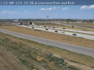 I-25 & Loveland Park and Ride traffic camera, view south, Loveland