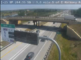 I-25 & E Harmony Rd traffic camera, view south, Fort Collins