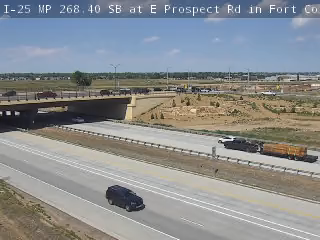 I-25 & E Prospect Rd traffic camera, view south, Fort Collins