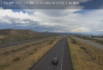 I-70 & US 6 traffic camera, view east, Rifle, Colorado