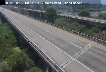 I-70 & 9th St traffic camera, view east, Silt, Colorado