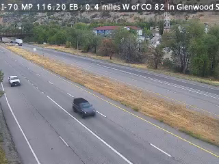 I-70 MP 116.20 EB : 0.4 miles W of CO 82 in Glenwood Springs road camera