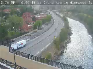 I-70 MP 116.60 EB at Grand Ave in Glenwood Springs road camera