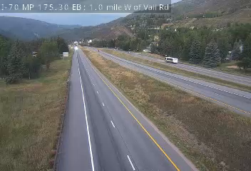 I-70 MP 175.30 EB : 1.0 mile W of Vail Rd road camera