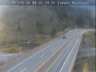 I-70 MP 195.25 EB at CO 91 in Copper Mountain road camera