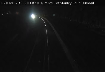 I-70 MP 235.50 EB : 0.6 miles E of Stanley Rd in Dumont road camera