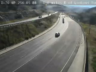 Webcam view of I-70 in Golden, Colorado .85 mile east of Lookout Mountain, milepost 256.85