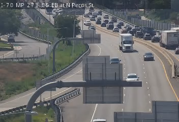 I-70 & N Pecos St traffic camera, view east, Denver, Colorado
