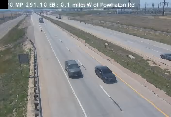 I-70 & Powhaton Rd traffic camera, view east, Aurora, Colorado